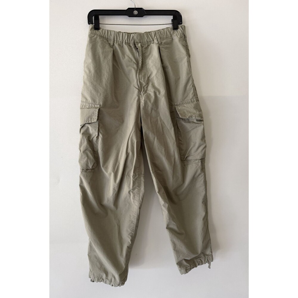 Uniqlo Pants Womens Small Green High Rise Wide Leg Cargo Jogger Utility Y2K - Picture 3 of 14